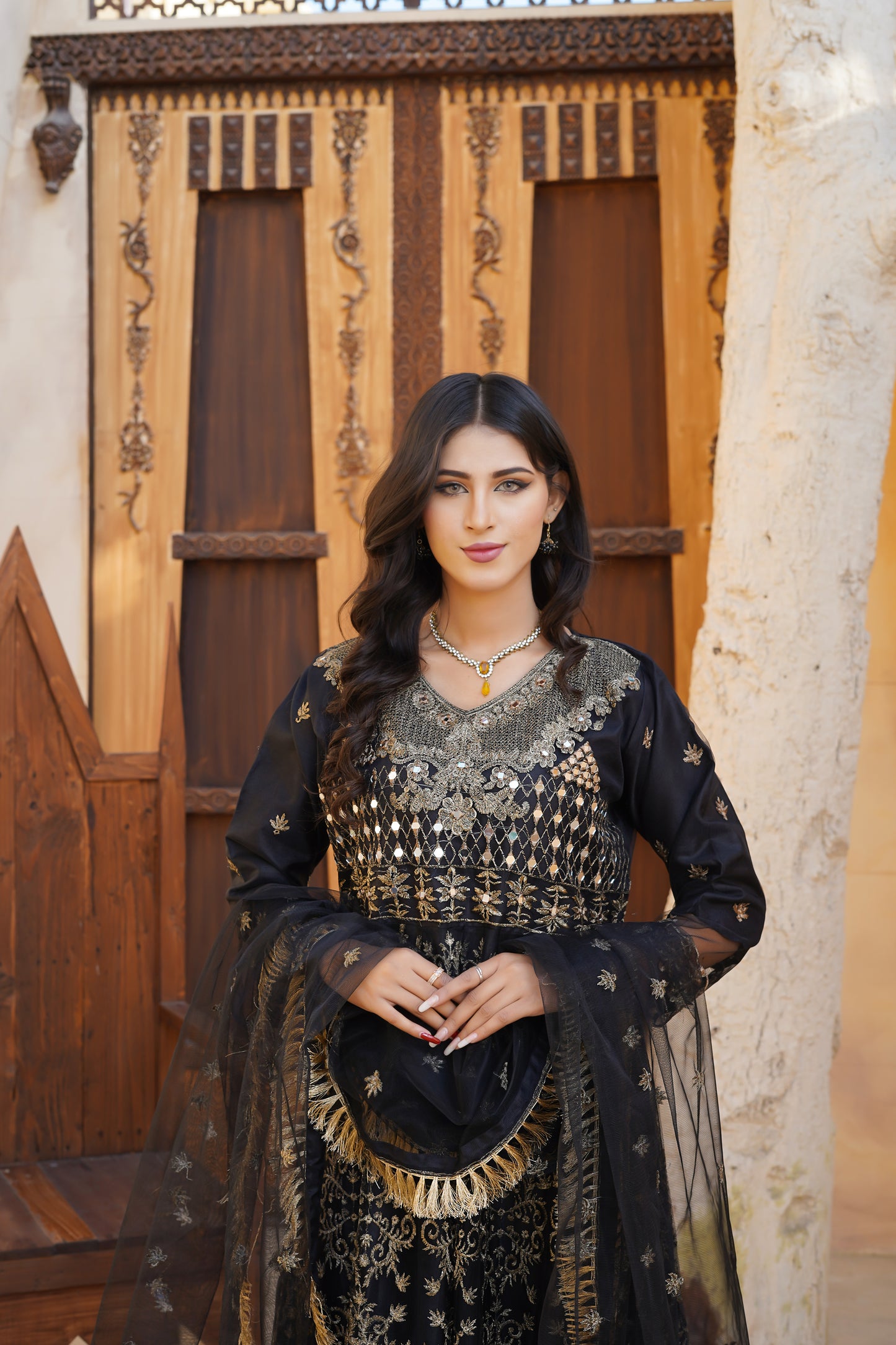 Mehak Mirror Work Maxi 3pc