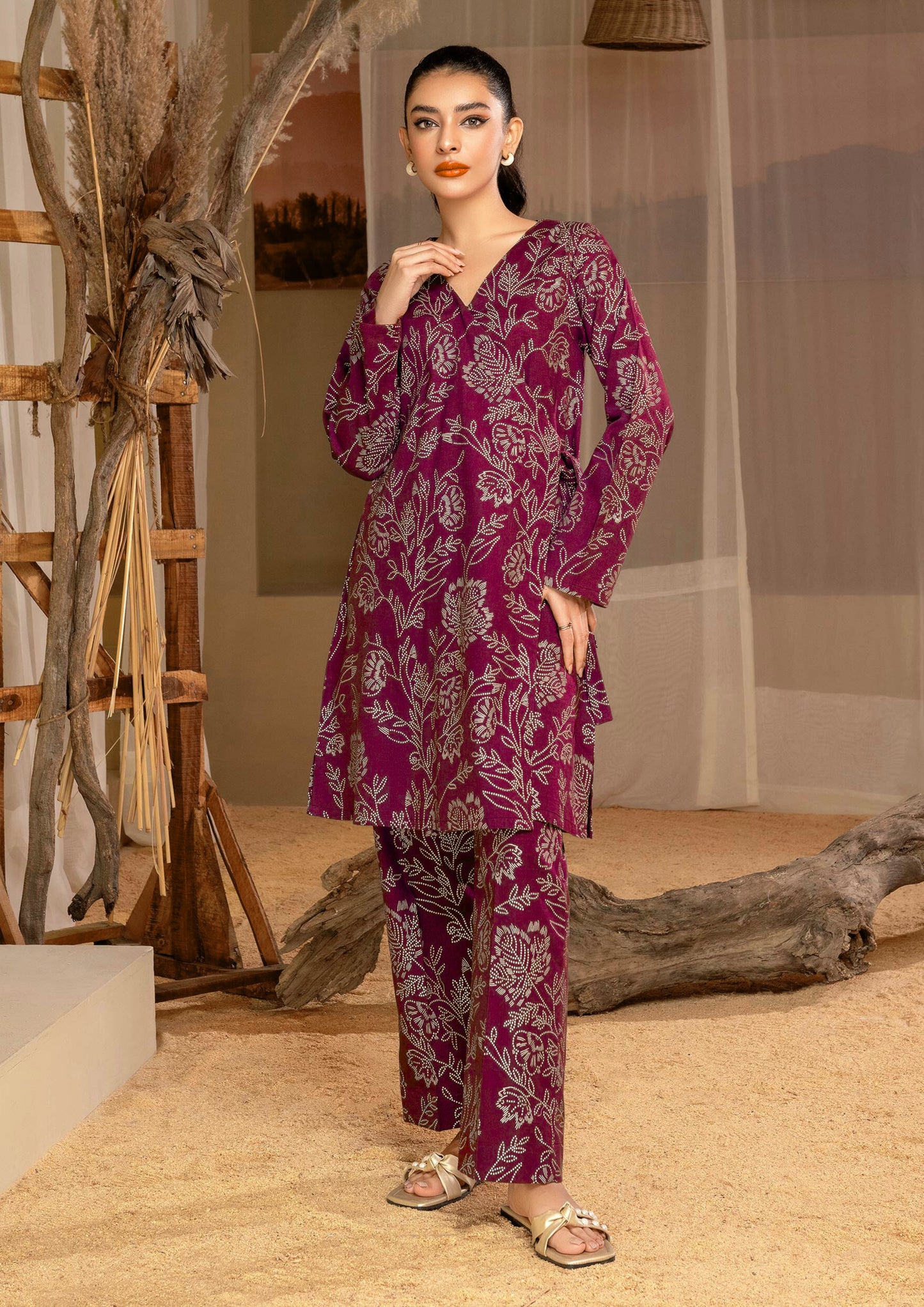 ANDAZ maroon 2 piece