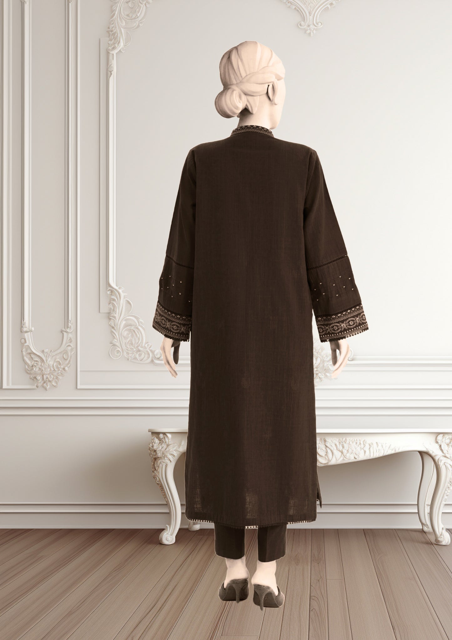 nafasat brown 2 piece