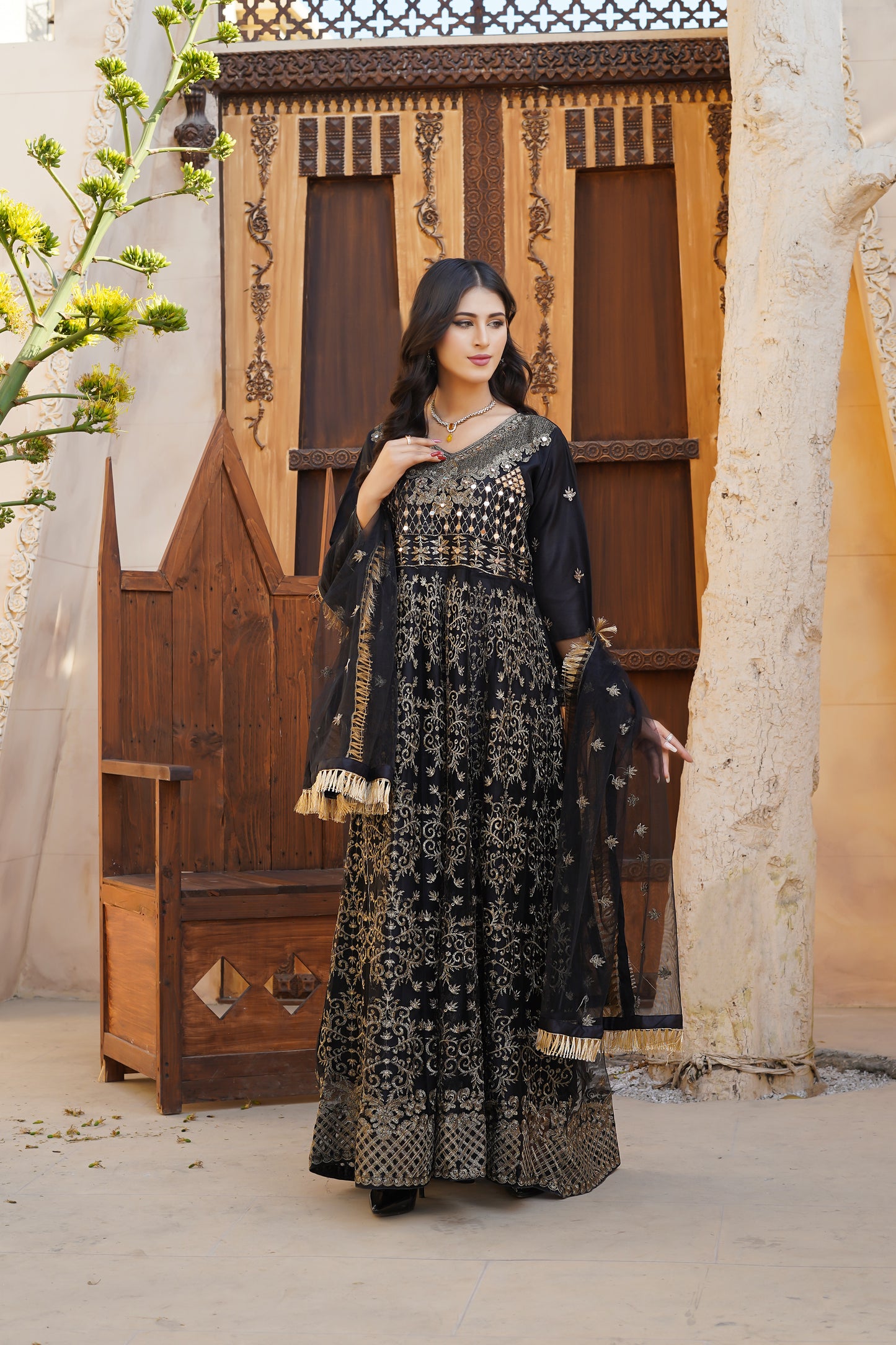 Mehak Mirror Work Maxi 3pc