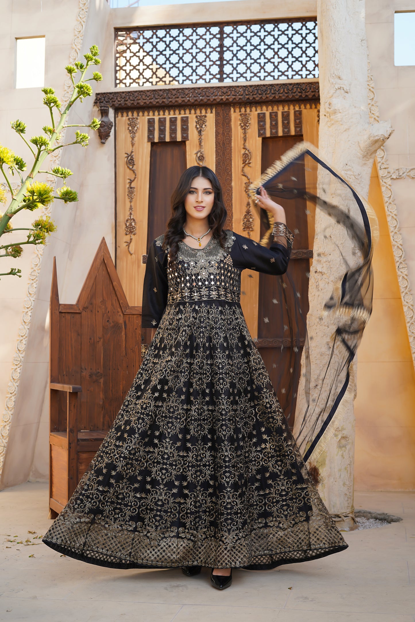 Mehak Mirror Work Maxi 3pc