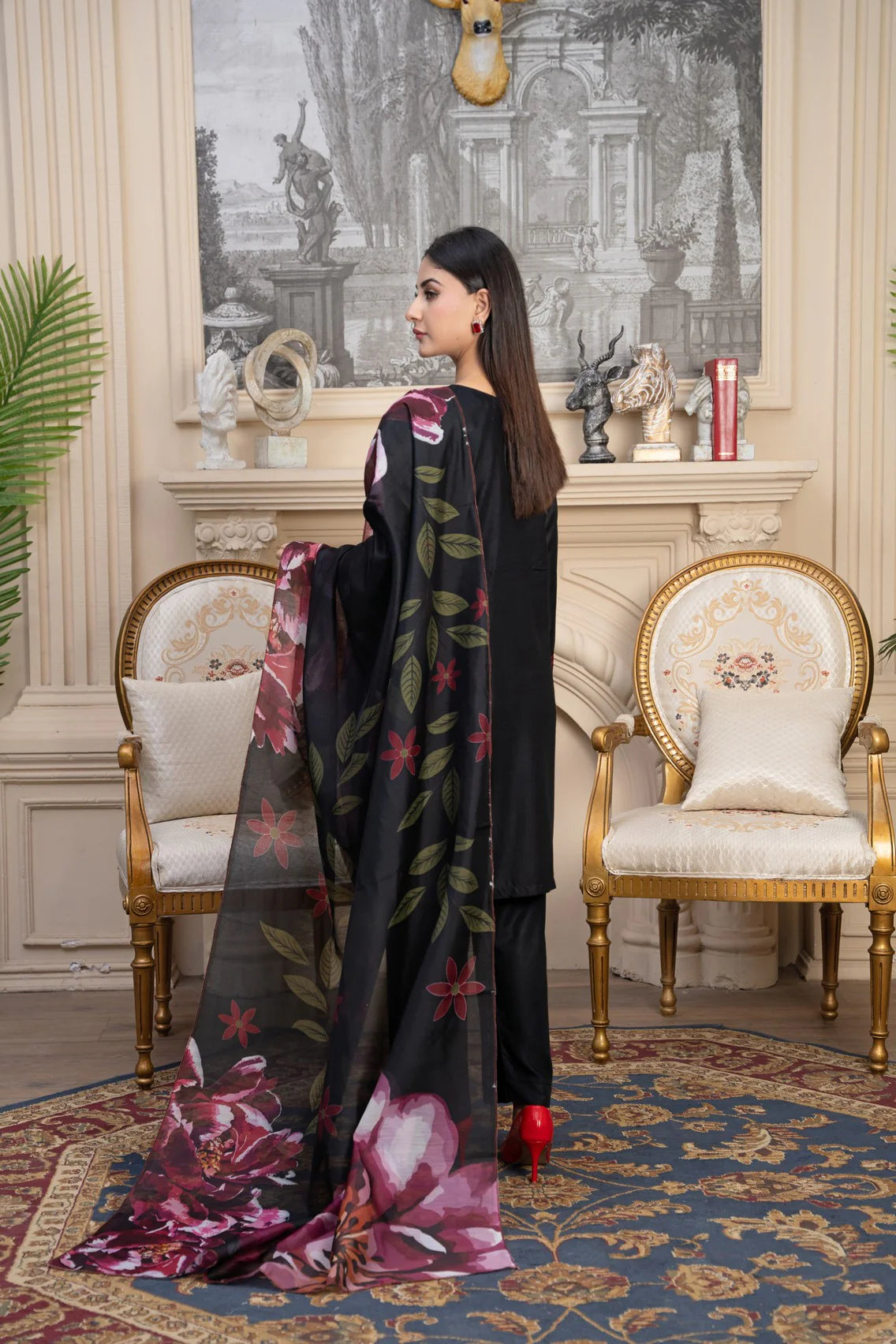 TAAJ 3PC emboriederd and printed