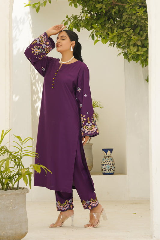 HUMA PURPLE TWO PIECE