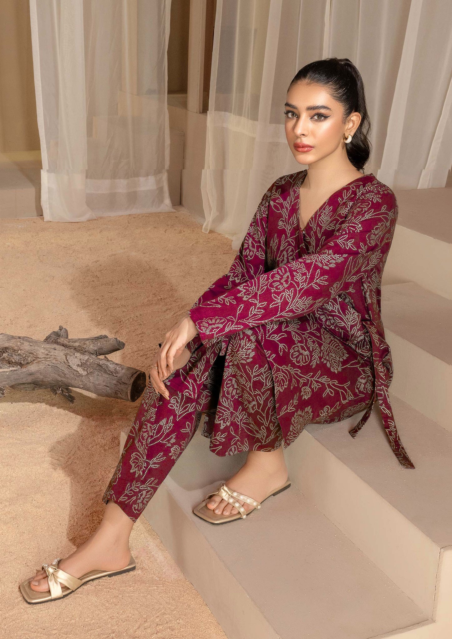 ANDAZ maroon 2 piece