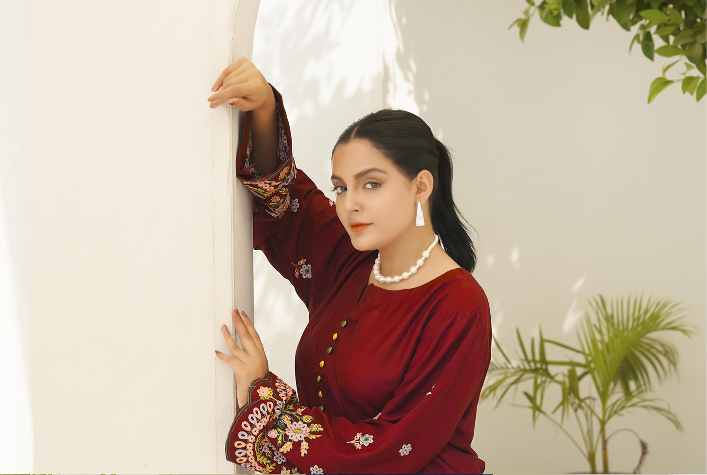 HUMA MAROON TWO PIECE