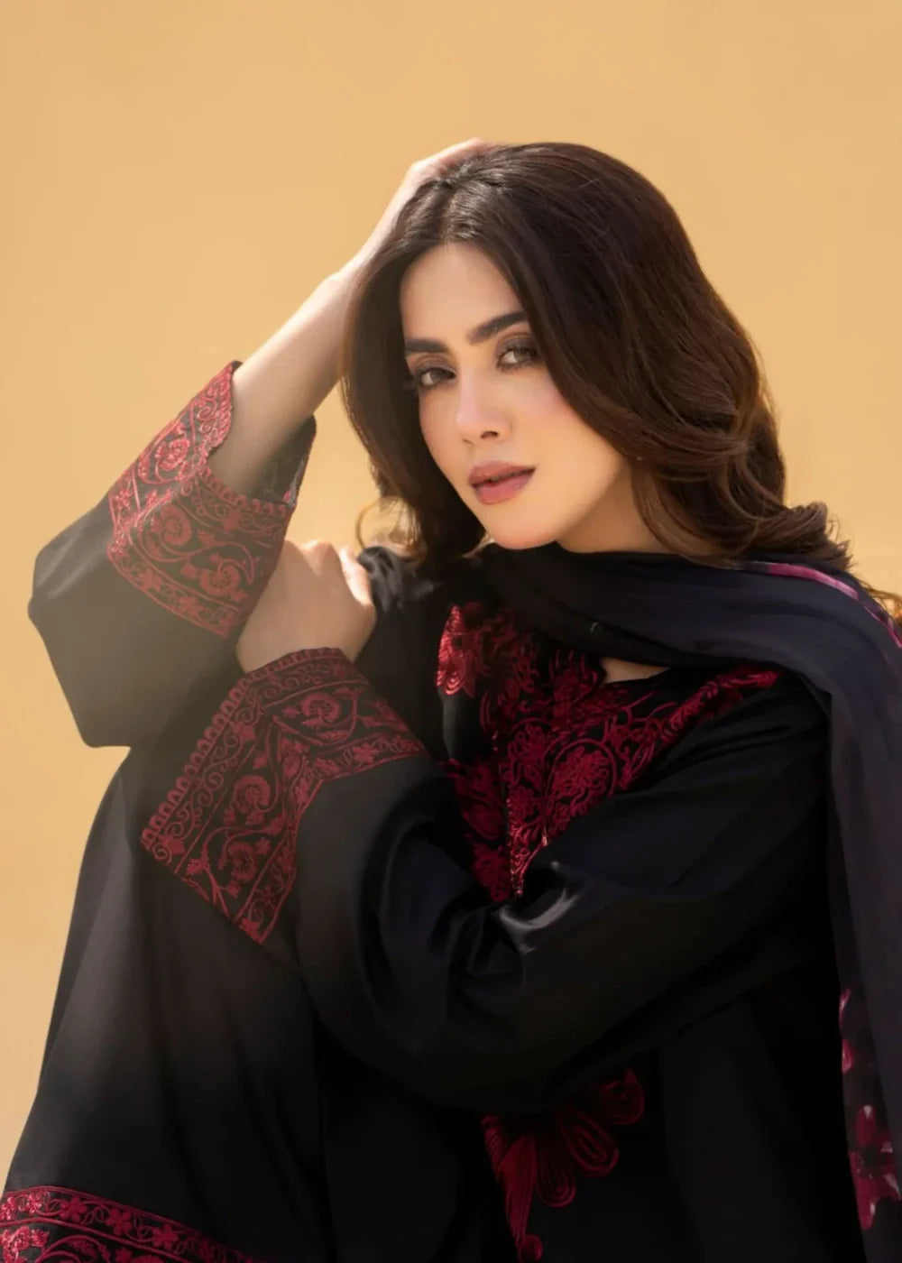 TAAJ 3PC emboriederd and printed